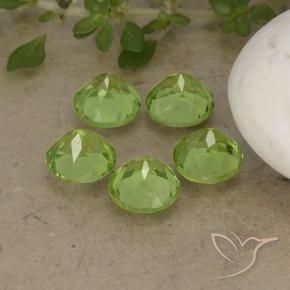 Pedras preciosas de Peridoto Verde Vivo Claro natural de 4.19 ct, Redondo, VS