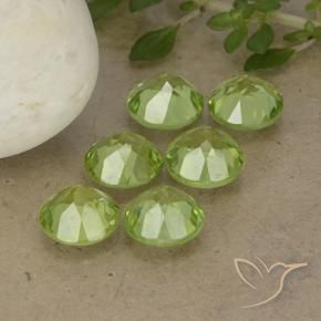 Pedras preciosas de Peridoto Verde Vivo Claro natural de 4.92 ct, Redondo, VVS-VS