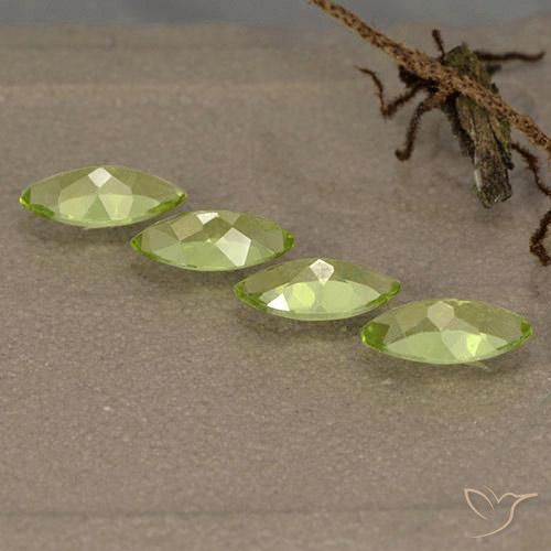 Pedras preciosas de Peridoto Verde Vivo Claro natural de 1.51 ct, Marquesa, VVS-VS