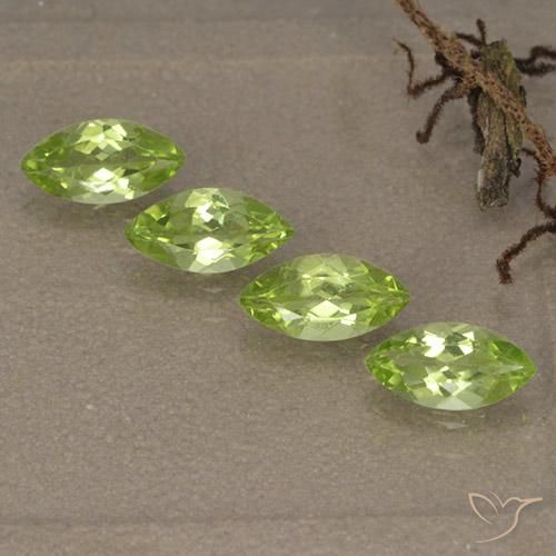 1.57ctw Natural Verde Vivo Claro Peridoto, Marquesa, VVS-VS