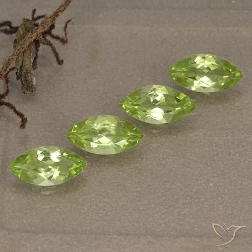 Pedras preciosas de Peridoto Verde Vivo Claro natural de 1.57 ct, Marquesa, VVS-VS