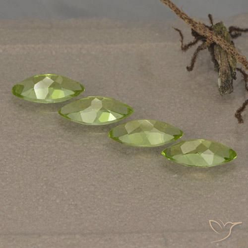 Pedras preciosas de Peridoto Verde Vivo Claro natural de 1.57 ct, Marquesa, VVS-VS
