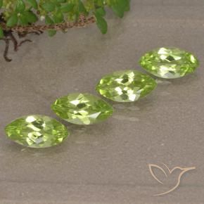 Pedras preciosas de Peridoto Verde Vivo Claro natural de 1.63 ct, Marquesa, VVS-VS