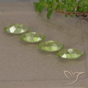 Pedras preciosas de Peridoto Verde Vivo Claro natural de 1.63 ct, Marquesa, VVS-VS