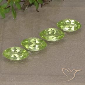Pedras preciosas de Peridoto Verde Vivo Claro natural de 1.72 ct, Marquesa, VVS-VS