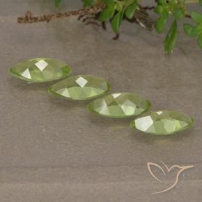 Pedras preciosas de Peridoto Verde Vivo Claro natural de 1.72 ct, Marquesa, VVS-VS