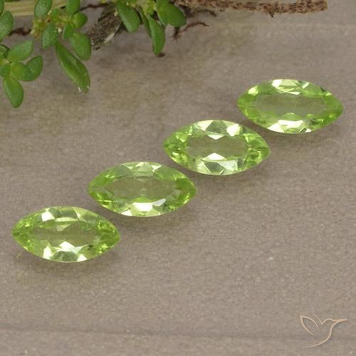 Pedras preciosas de Peridoto Verde Vivo Claro natural de 1.42 ct, Marquesa, VVS-VS