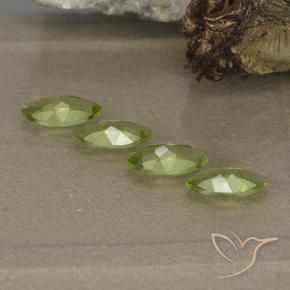 Pedras preciosas de Peridoto Verde Vivo Claro natural de 1.55 ct, Marquesa, VVS-VS