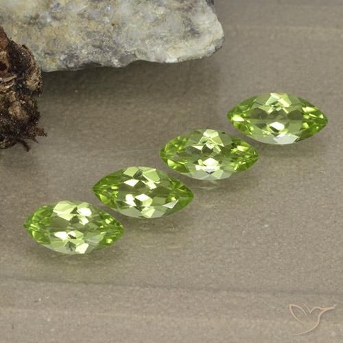 Pedras preciosas de peridoto verde natural de 1,63 ct, marquise, VVS-VS