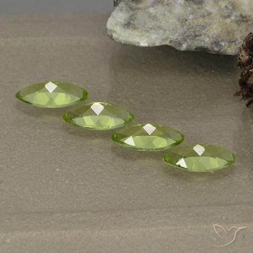Pedras preciosas de peridoto verde natural de 1,63 ct, marquise, VVS-VS