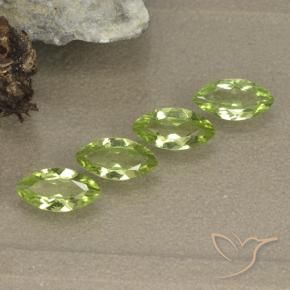 Pedras preciosas de Peridoto Verde Vivo Claro natural de 1.43 ct, Marquesa, VVS-VS