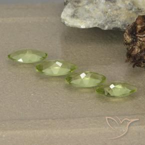 Pedras preciosas de Peridoto Verde Vivo Claro natural de 1.43 ct, Marquesa, VVS-VS