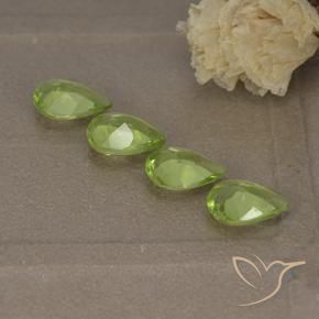 Pedras preciosas de Peridoto Verde Vivo Claro natural de 2.61 ct, Formato de pêra, VVS-VS