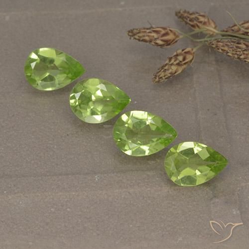 2.45ctw Natural Verde médio Peridoto, Formato de pêra, VVS-VS