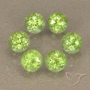Pedras preciosas de Peridoto Luz verde natural de 1.83 ct, Redondo, VS