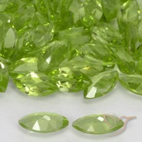 Peridoto verde vivo Natural 0.36ct, Marquesa, VVS-VS