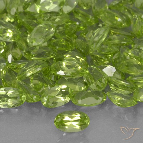 0.24ct Natural verde vivo Peridoto, oval, VVS-VS