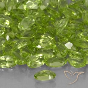 Peridoto verde vivo Natural 0.24ct, oval, VVS-VS