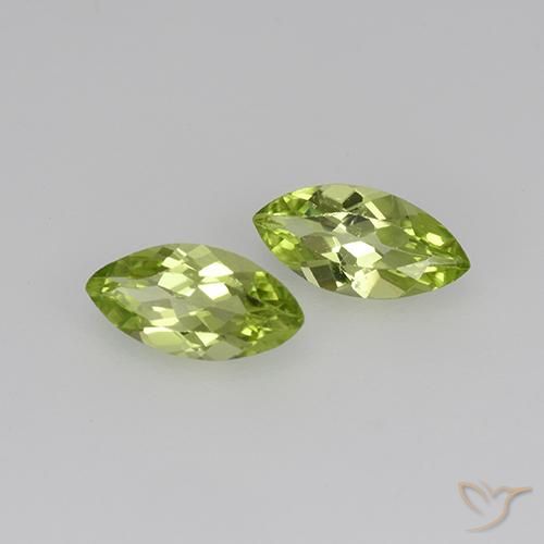 Pedras preciosas de Peridoto Verde Vivo Claro natural de 0.70 ct, Marquesa, VS