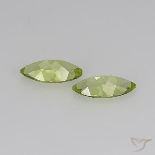 Pedras preciosas de Peridoto Verde Vivo Claro natural de 0.70 ct, Marquesa, VS