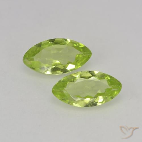 0.74ctw Natural Luz verde Peridoto, Marquesa, VS