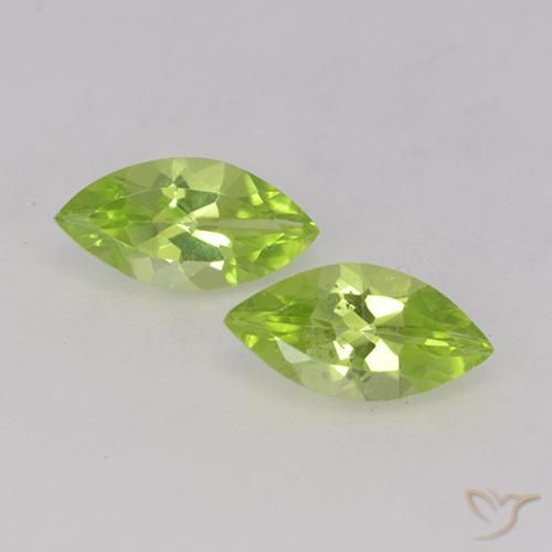 1.13ctw Natural Verde médio Peridoto, Marquesa, VS