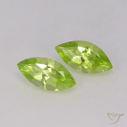 Pedras preciosas de Peridoto Verde médio natural de 1.13 ct, Marquesa, VS