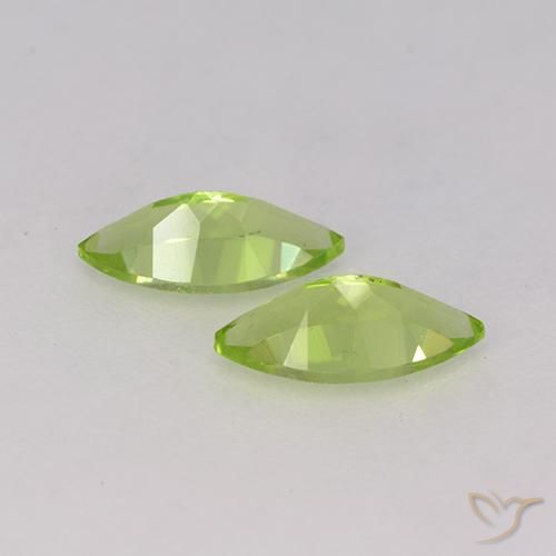 Pedras preciosas de Peridoto Verde médio natural de 1.13 ct, Marquesa, VS