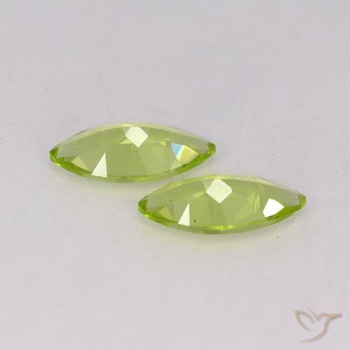 Pedras preciosas de Peridoto verde vivo natural de 0.93 ct, Marquesa, VS