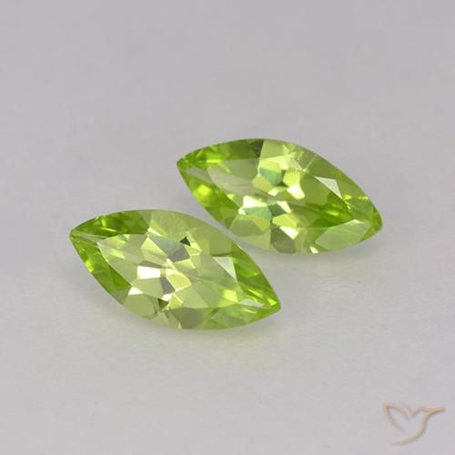 Pedras preciosas de Peridoto Verde médio natural de 1.06 ct, Marquesa, VS