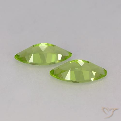 Pedras preciosas de Peridoto Verde médio natural de 1.06 ct, Marquesa, VS