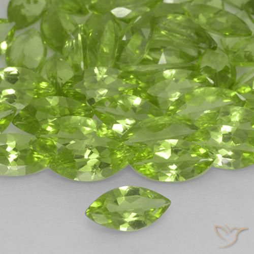Peridoto Verde Vivo Claro Natural 0.50ct, Marquesa, VS