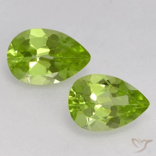 0.85ctw Natural verde vivo Peridoto, Formato de pêra, VVS-VS