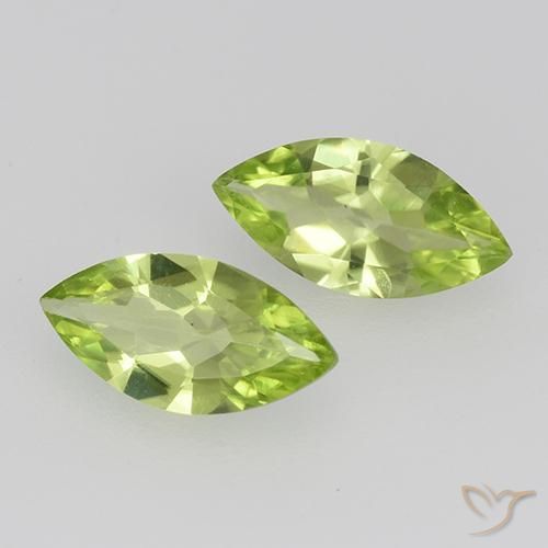 Pedras preciosas de Peridoto Verde médio natural de 0.94 ct, Marquesa, VVS-VS