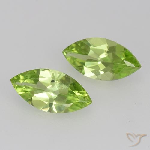 Pedras preciosas de Peridoto Verde Vivo Claro natural de 1.08 ct, Marquesa, VVS-VS