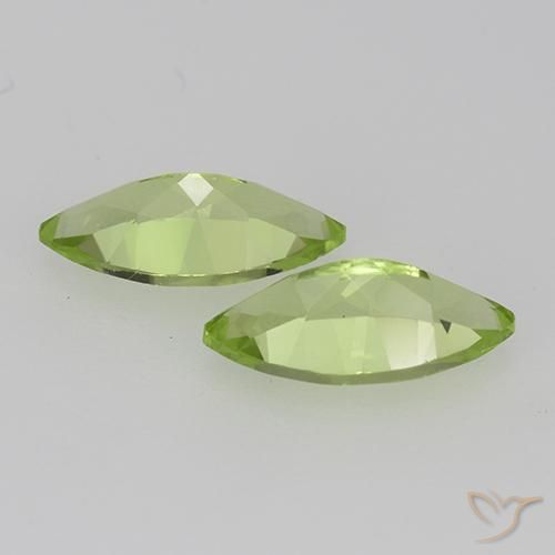 Pedras preciosas de Peridoto Verde Vivo Claro natural de 1.08 ct, Marquesa, VVS-VS