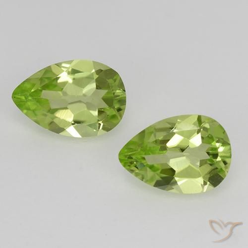 0.75ctw Natural Verde Vivo Claro Peridoto, Formato de pêra, VVS-VS