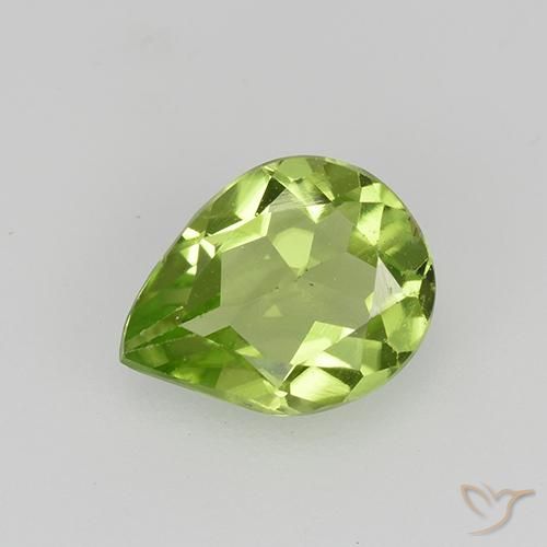 0.92ct Natural Verde médio Peridoto, Formato de pêra, VS