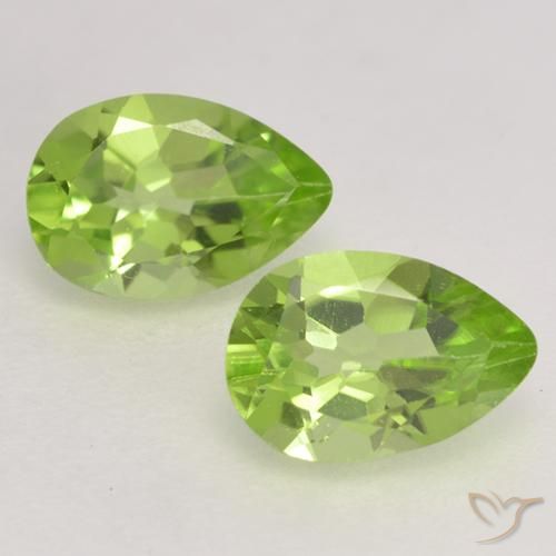 0.84ctw Natural Verde médio Peridoto, Formato de pêra, VVS-VS