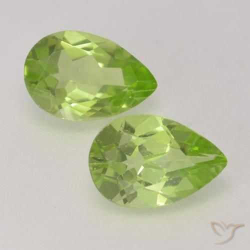 0.86ctw Natural verde vivo Peridoto, Formato de pêra, VVS-VS
