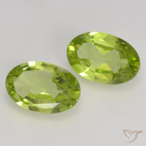 Pedras preciosas de Peridoto Verde médio natural de 1.00 ct, oval, VS