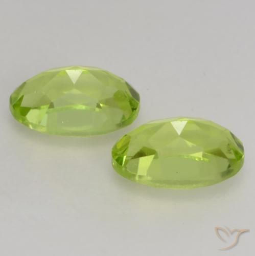 Pedras preciosas de Peridoto verde vivo natural de 1.13 ct, oval, VS