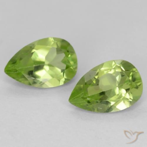 0.93ctw Natural Verde Vivo Claro Peridoto, Formato de pêra, VVS-VS
