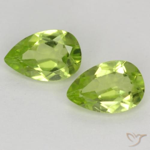 0.92ctw Natural Verde médio Peridoto, Formato de pêra, VVS-VS