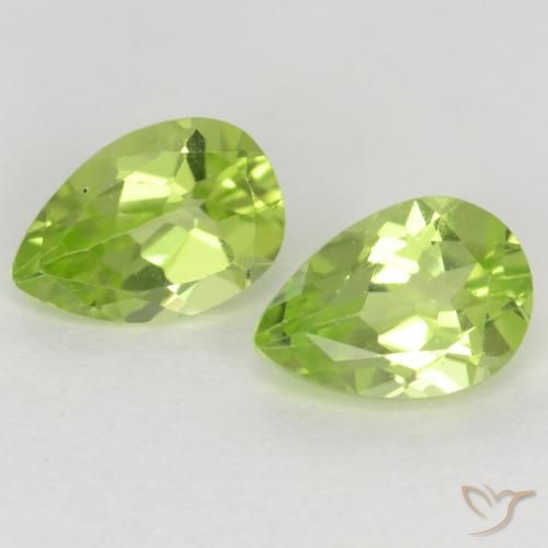 0.98ctw Natural Verde Vivo Claro Peridoto, Formato de pêra, VVS-VS