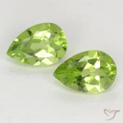 0.87ctw Natural Luz verde Peridoto, Formato de pêra, VVS-VS