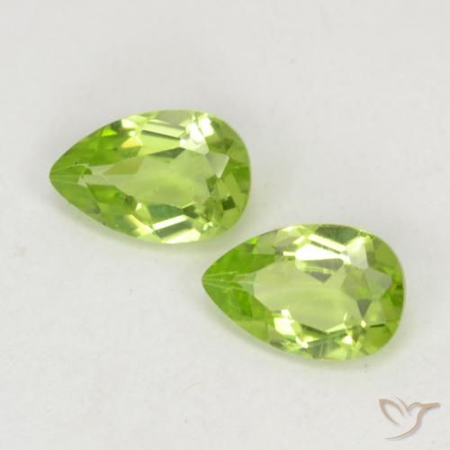 0.96ctw Natural Verde Médio-Claro Peridoto, Formato de pêra, VVS-VS