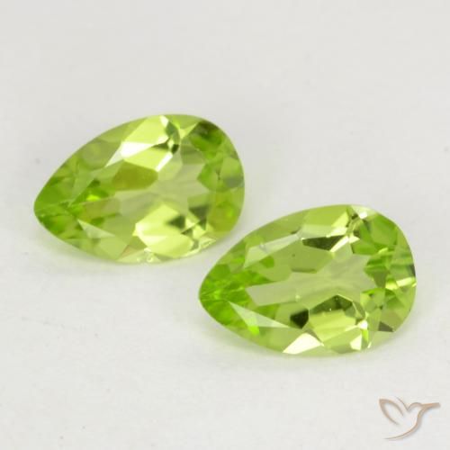 0.77ctw Natural Luz verde Peridoto, Formato de pêra, VVS-VS