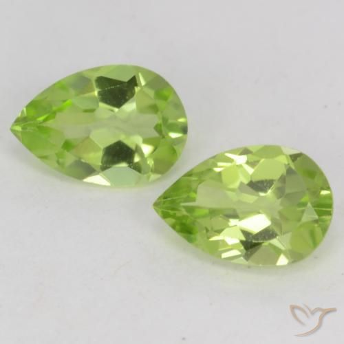 0.83ctw Natural Verde Vivo Claro Peridoto, Formato de pêra, VVS-VS