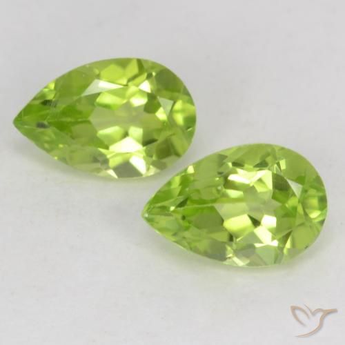 0.99ctw Natural Verde Vivo Claro Peridoto, Formato de pêra, VVS-VS